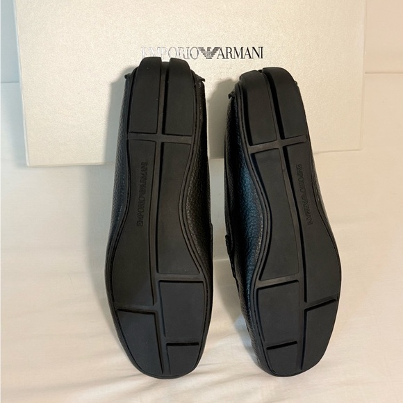 Emporio Armani Driving Moccasins
Black Grained Leather main image 5
